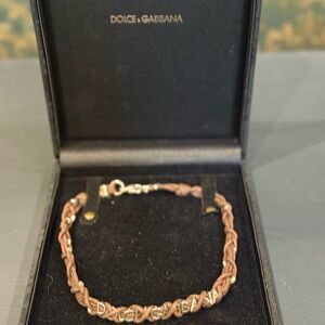 Dolce & Gabbana Brown Braided Bracelet